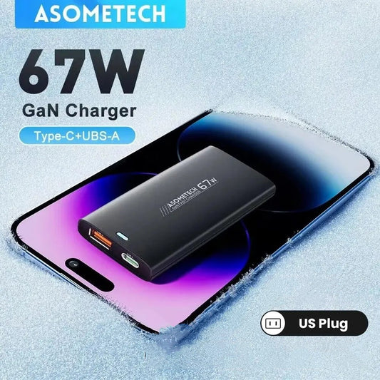 Cargador ultradelgado ASOMETECH de Carga rapida QC3.0PD