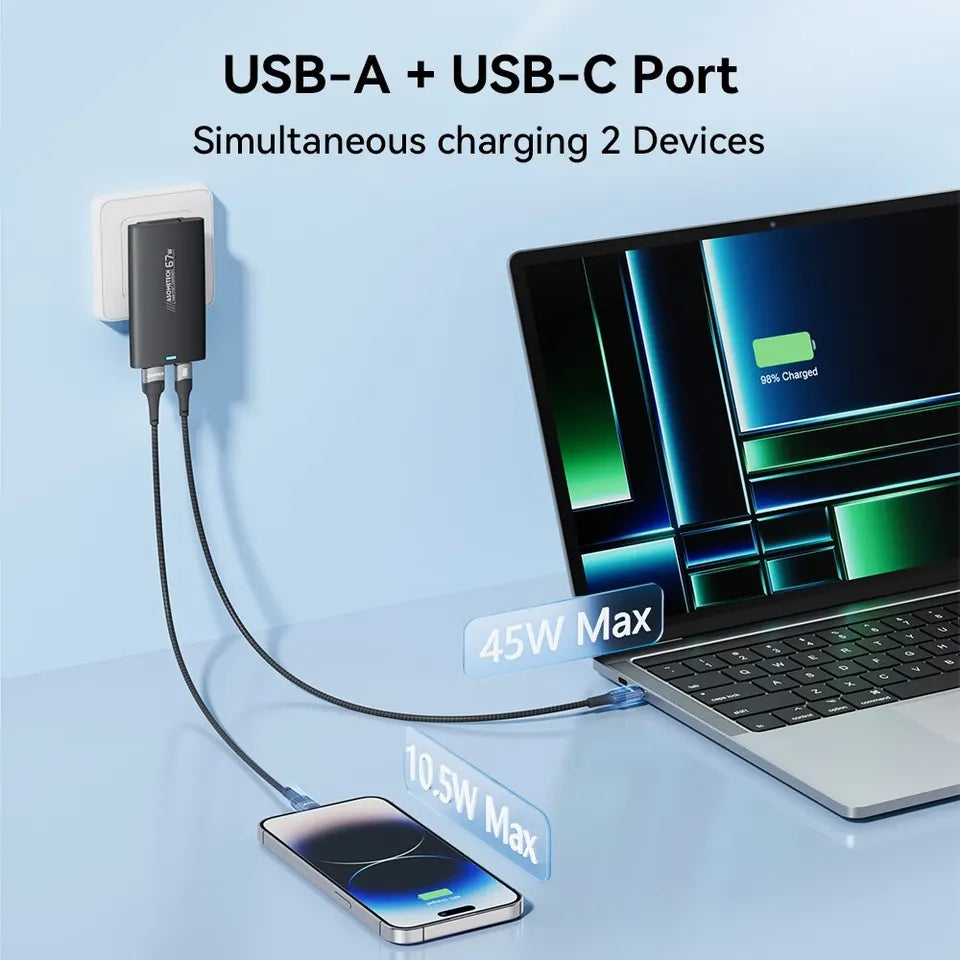 Cargador ultradelgado ASOMETECH de Carga rapida QC3.0PD
