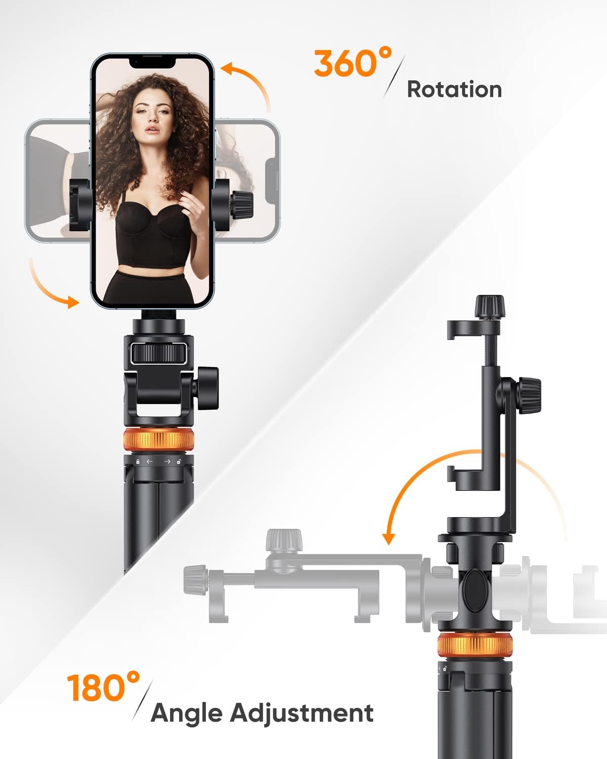 Eucos extendable tripod up to 62 inches for phones and action cameras