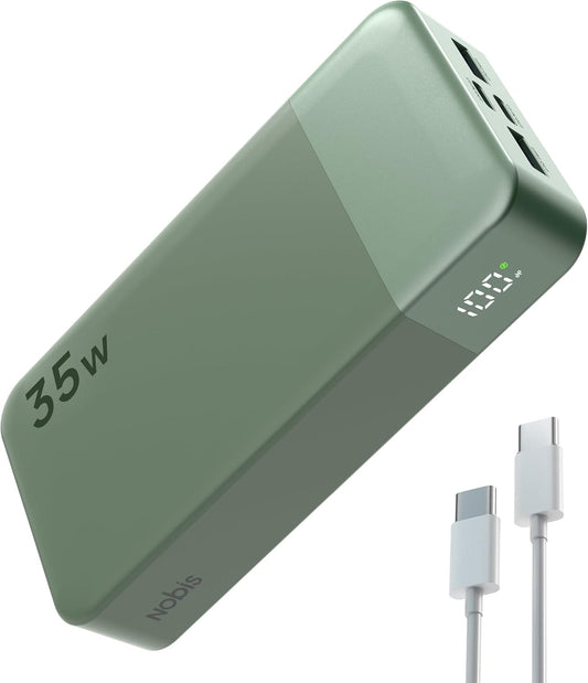 Cargador portátil NOBIS 20000mAh 35W con pantalla digital y carga rápida