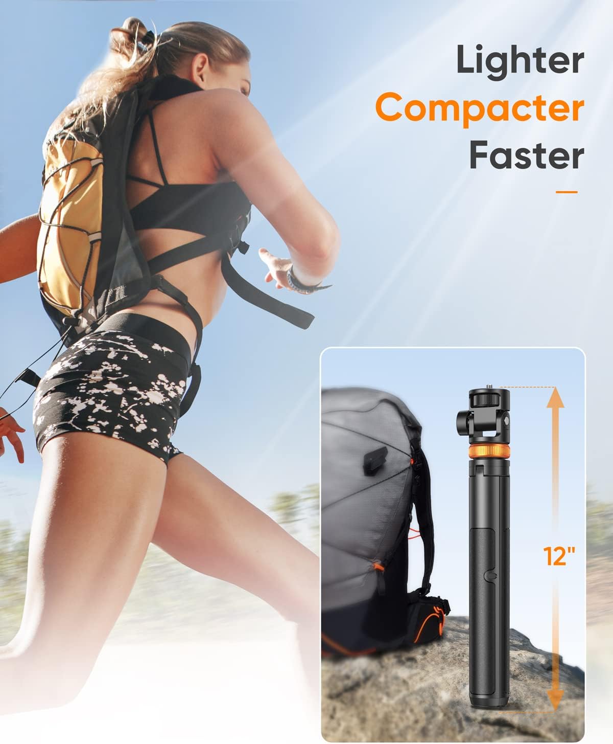 Eucos extendable tripod up to 62 inches for phones and action cameras