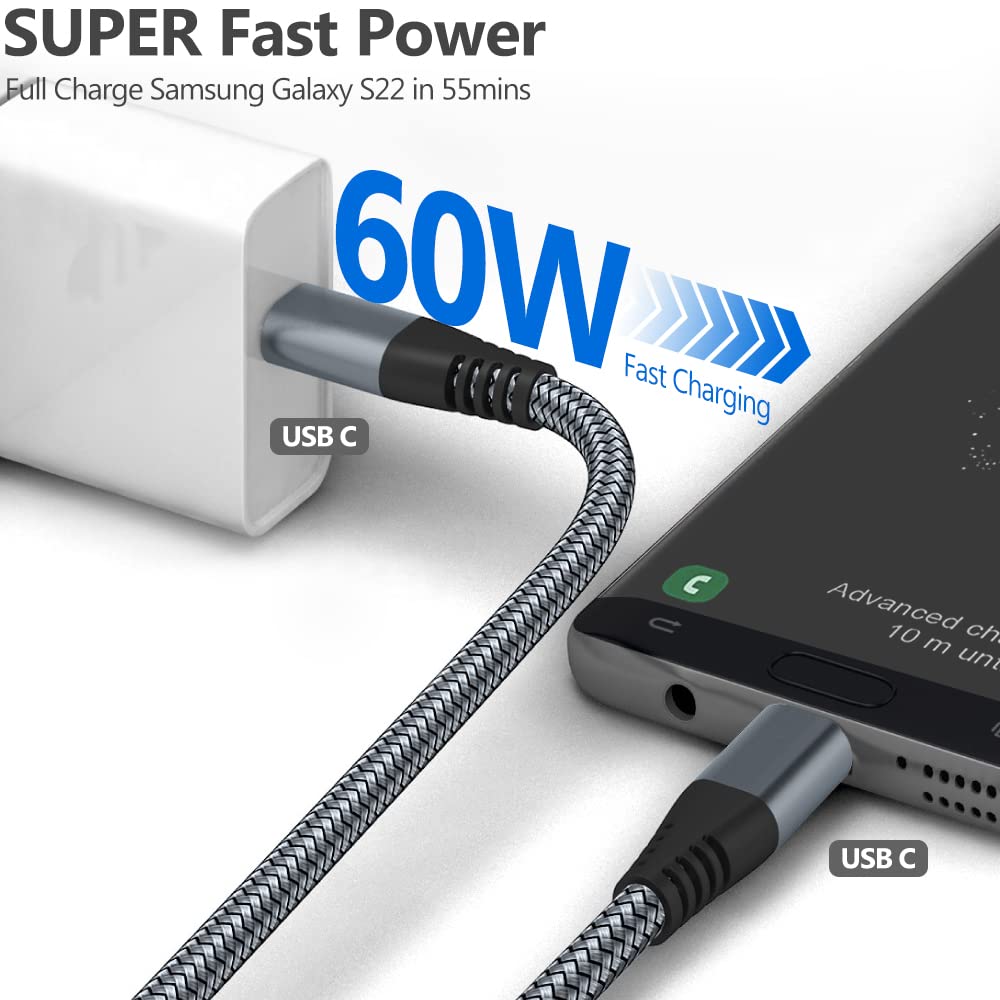 Cable USB - C to USB -C Trenzado de 1.8 metros