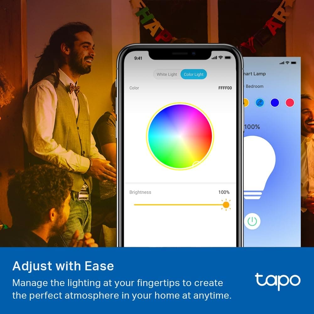 Tapo L531E - 16M RGBW Smart Light Bulb, Dimmable and Voice Controlled with Alexa and Google Home