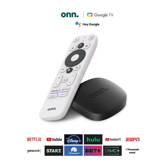 4K Streaming Box onn. with Google TV - New 2023 (UHD, Dolby Audio)