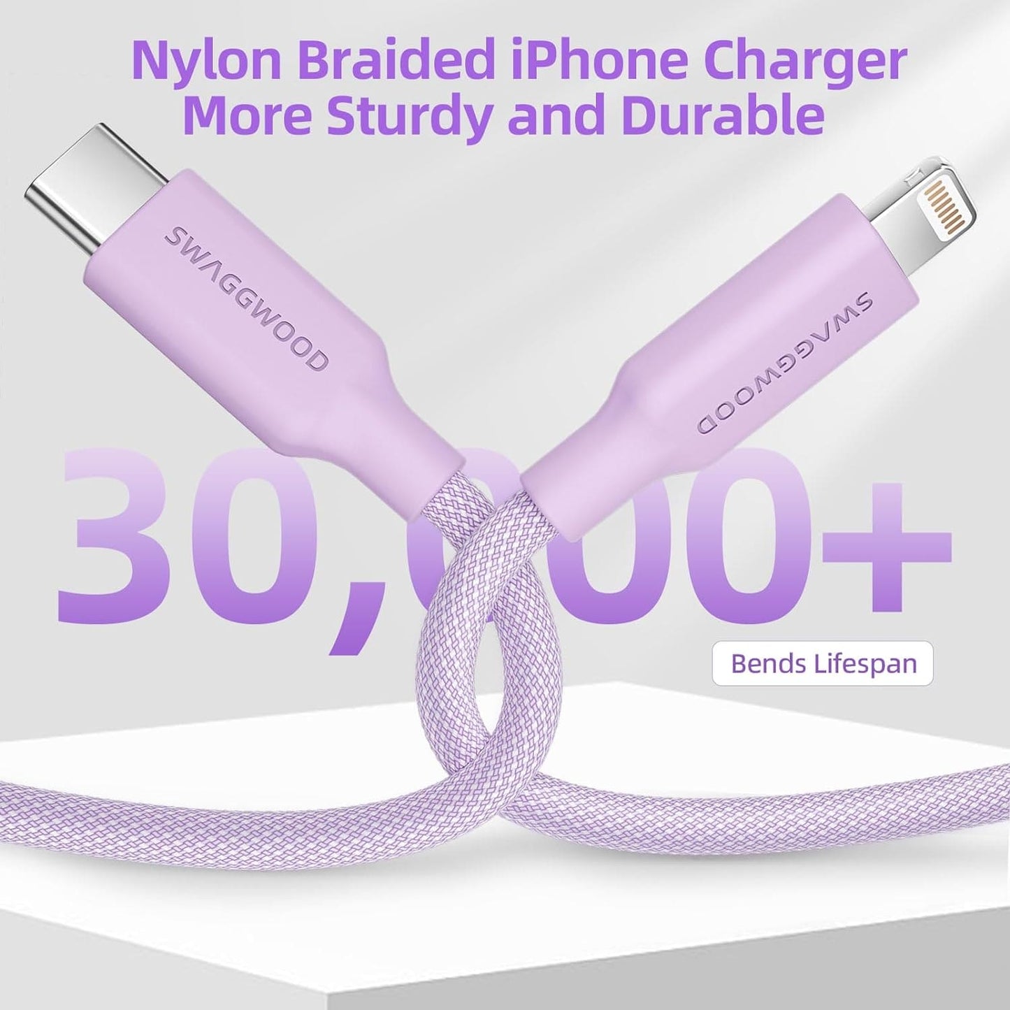 Cable Lightning a USB-C Trenzado de 1.8 metros para iPhone