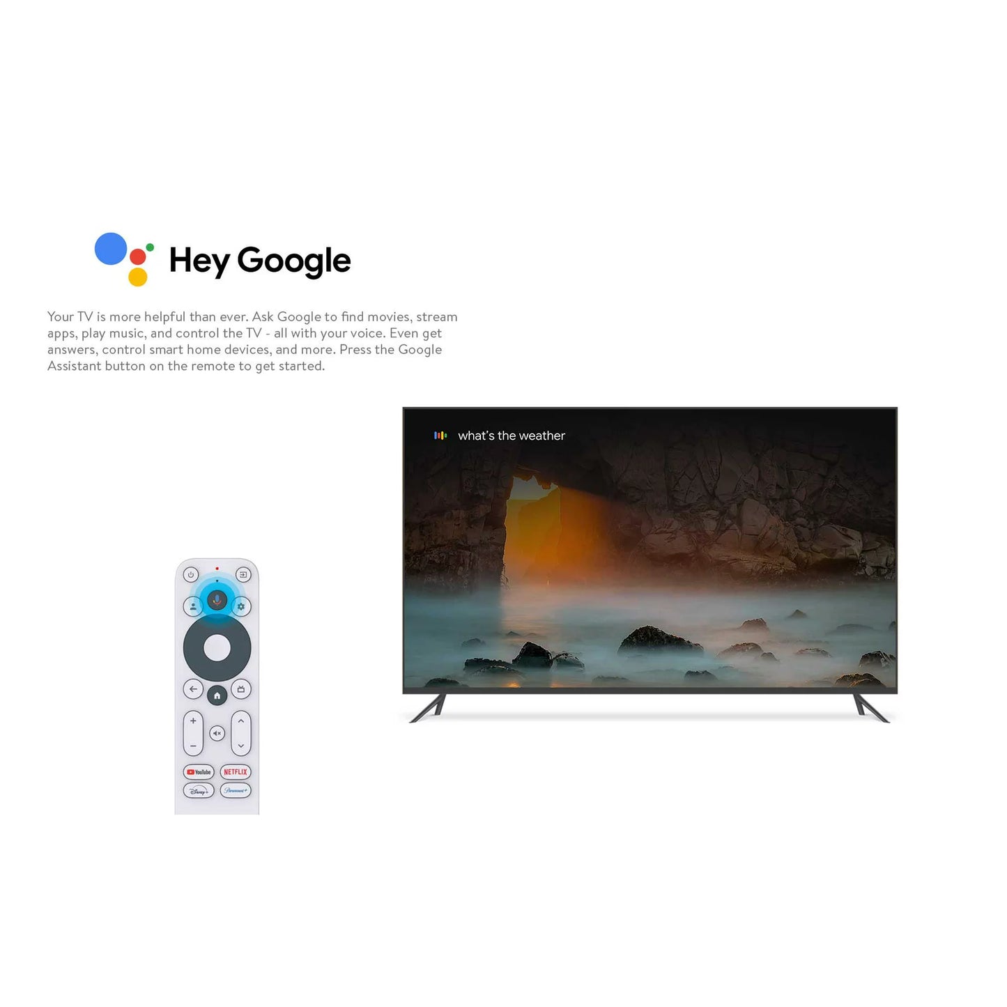 Caja de Streaming 4K onn. con Google TV - New 2023 (UHD, Dolby Audio)
