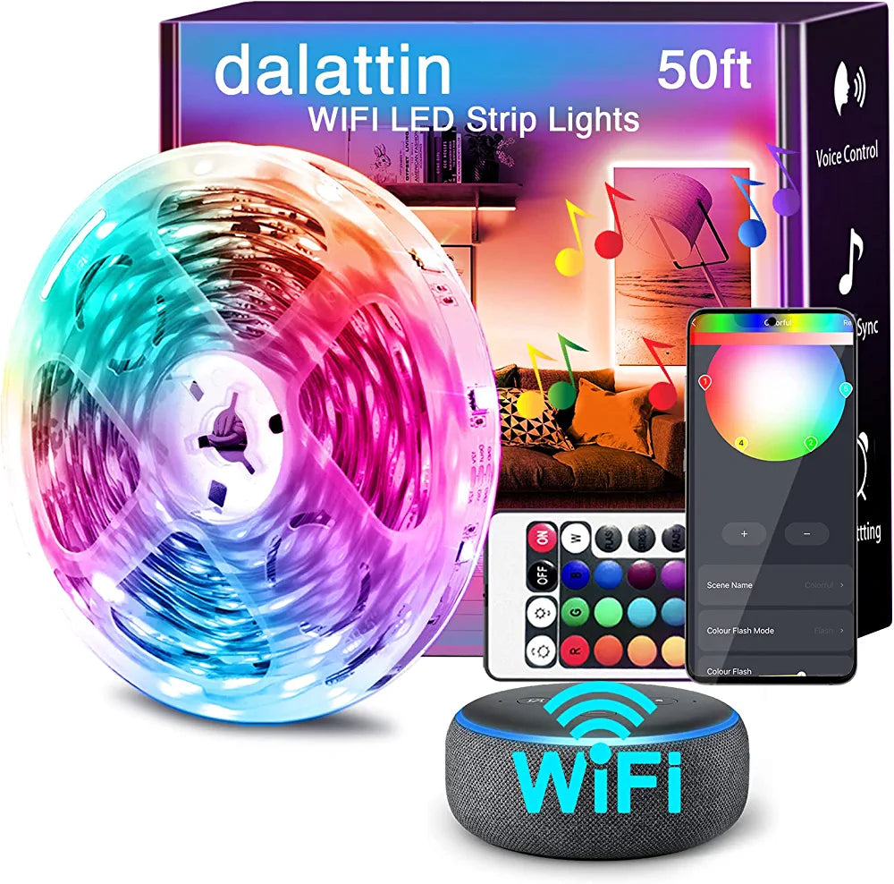 LED Light Strip - RGB 5050 with IR and Wifi control Compatible with Alexa and Google Assistant
