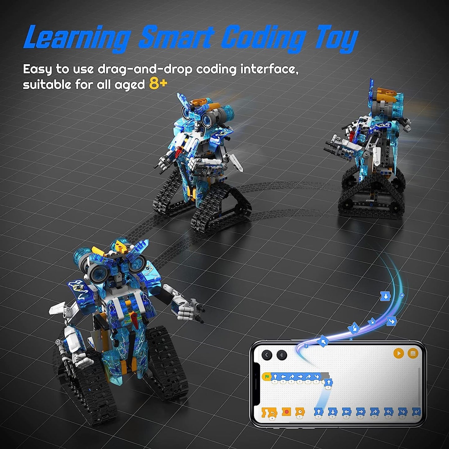 Lego-like STEM robot for building blocks with App and Remote Control