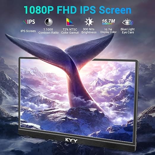 PantallaMonitor 1080P portatil de 15.6 Pulgadas