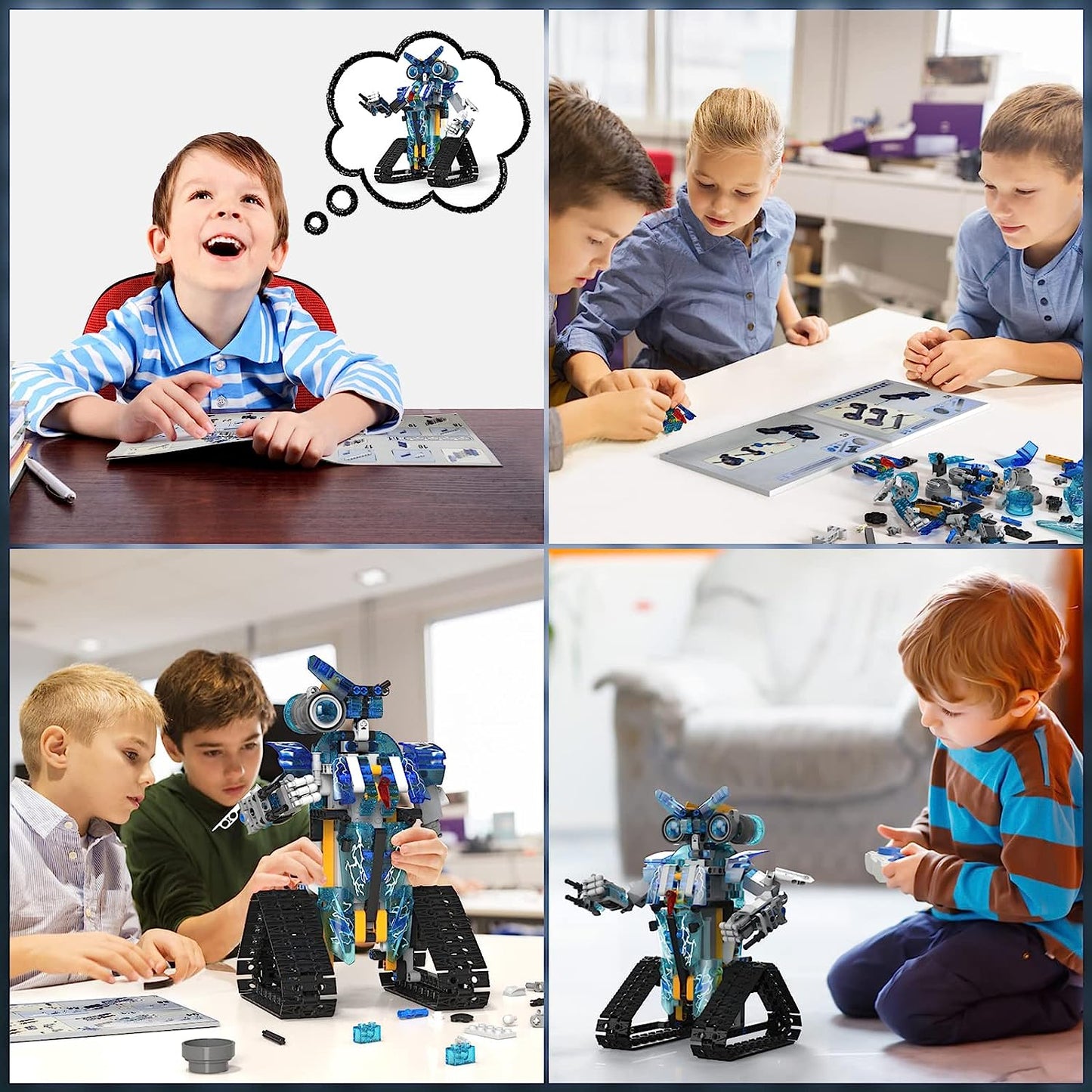 Lego-like STEM robot for building blocks with App and Remote Control