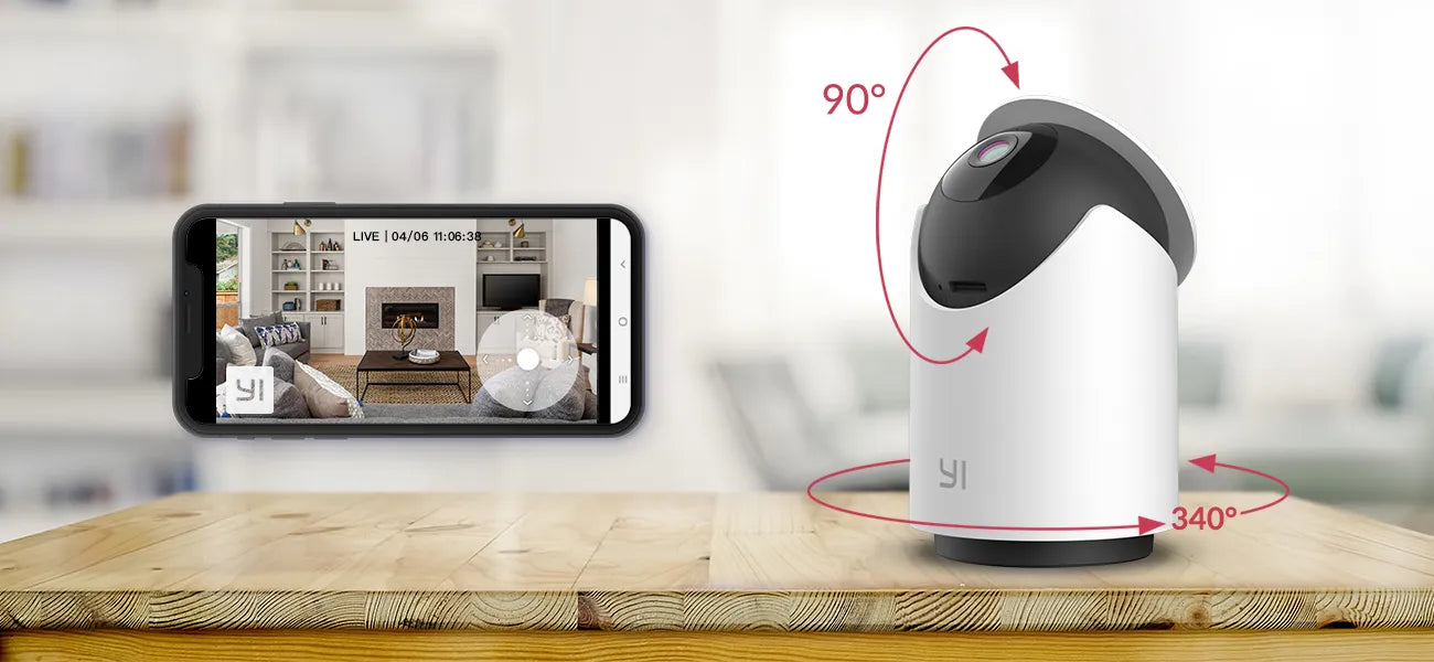 YI Dome Security 1080P Indoor Camera with Wi-Fi and Voice Assistant Compatibility