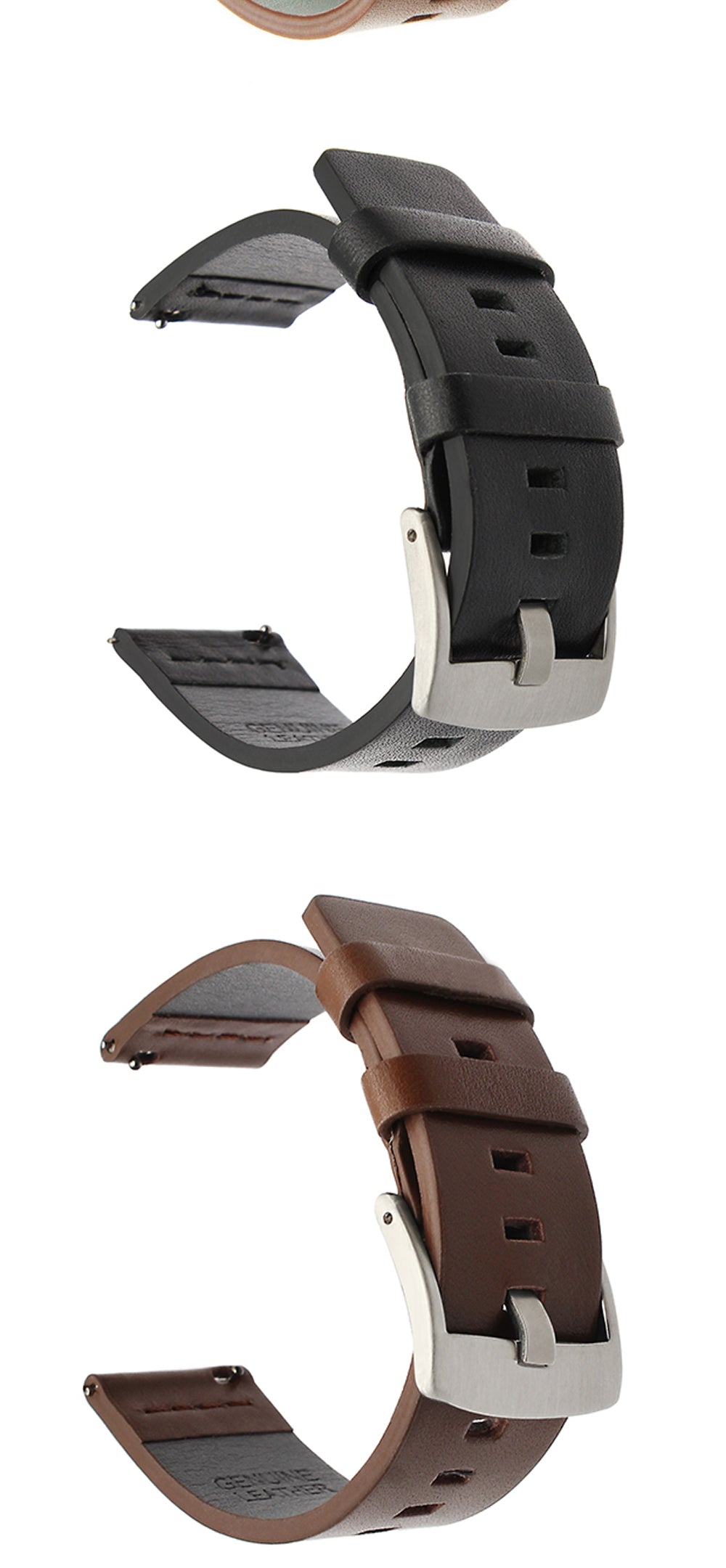 Correa de cuero sintético de 22 mm para reloj