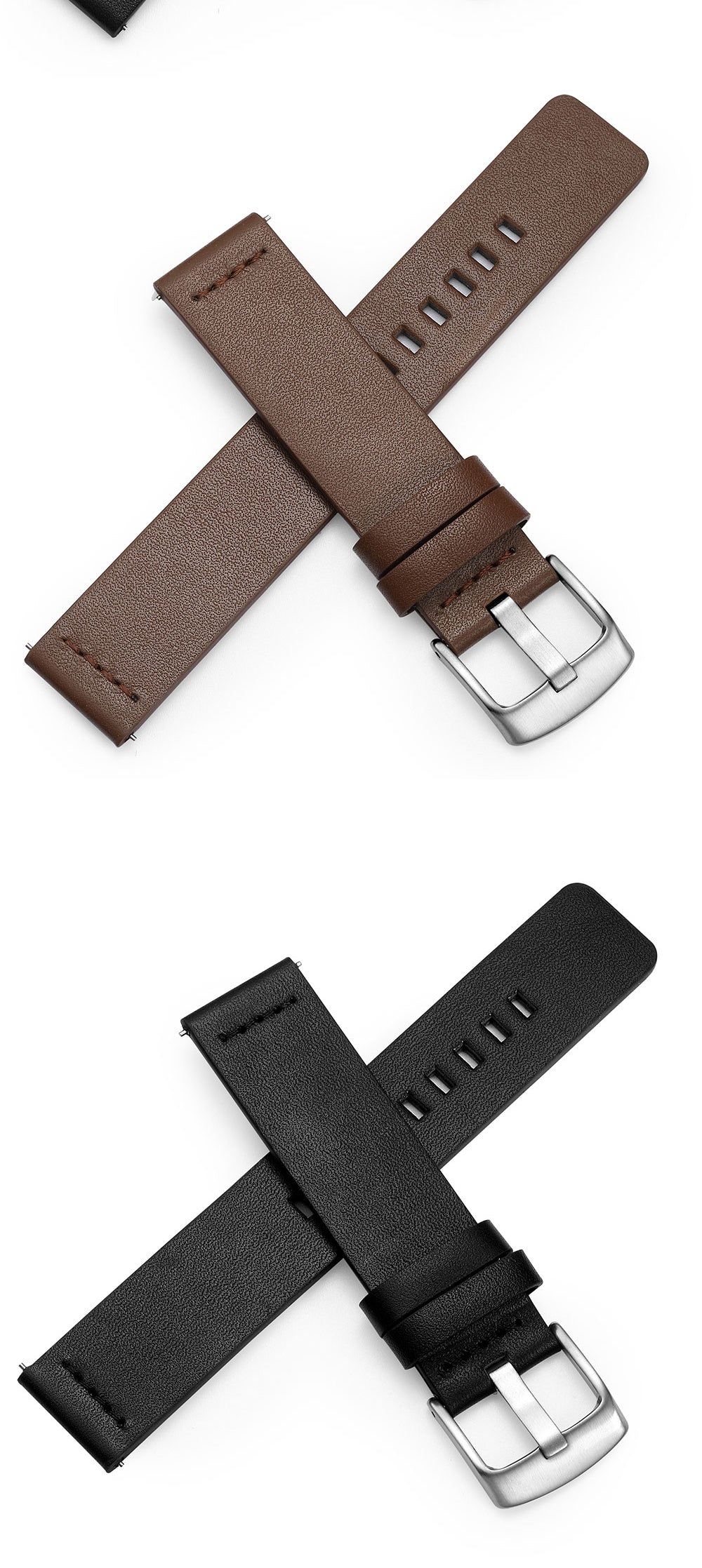 Correa de cuero sintético de 22 mm para reloj