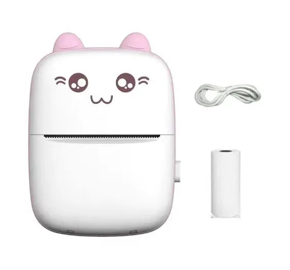 Impresora Portátil MiniPrint - Con Diseño de Rostro de Gato Cute