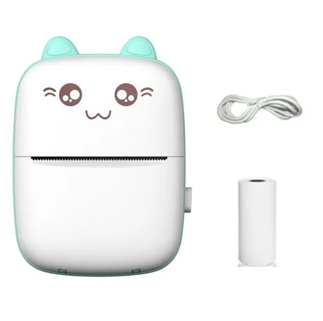 Impresora Portátil MiniPrint - Con Diseño de Rostro de Gato Cute