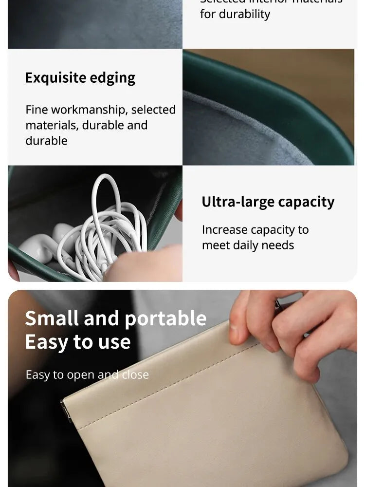 Bolsa de cuero PU para Mouse o cargador