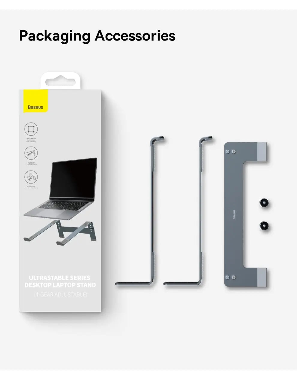 Baseus ErgoStable - Soporte Ajustable de Aluminio para Laptop