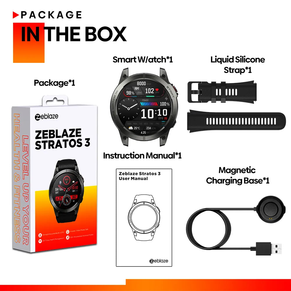 Zeblaze Stratos 3 Premium con GPS SmartWatch