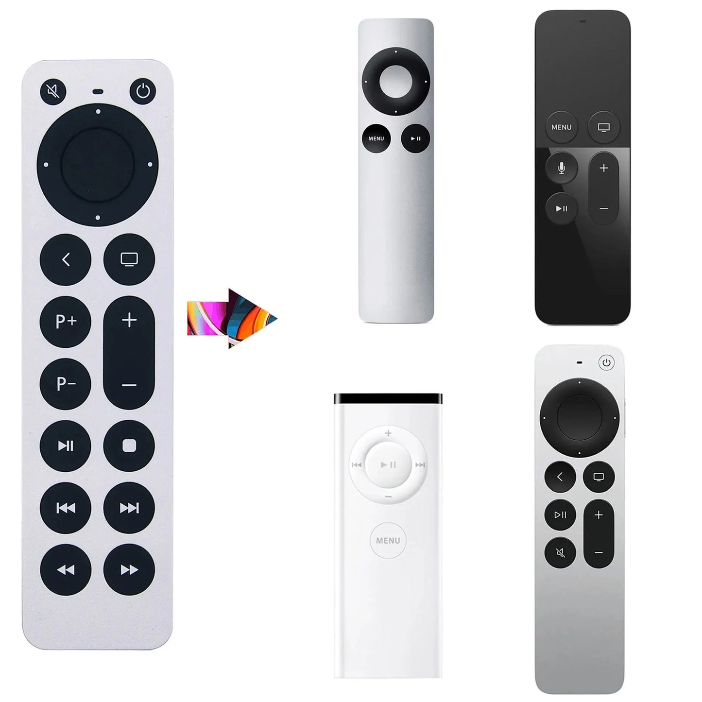 Universal Replacement Remote Control for Apple TV 4K/Gen 1-5, No Voice Function