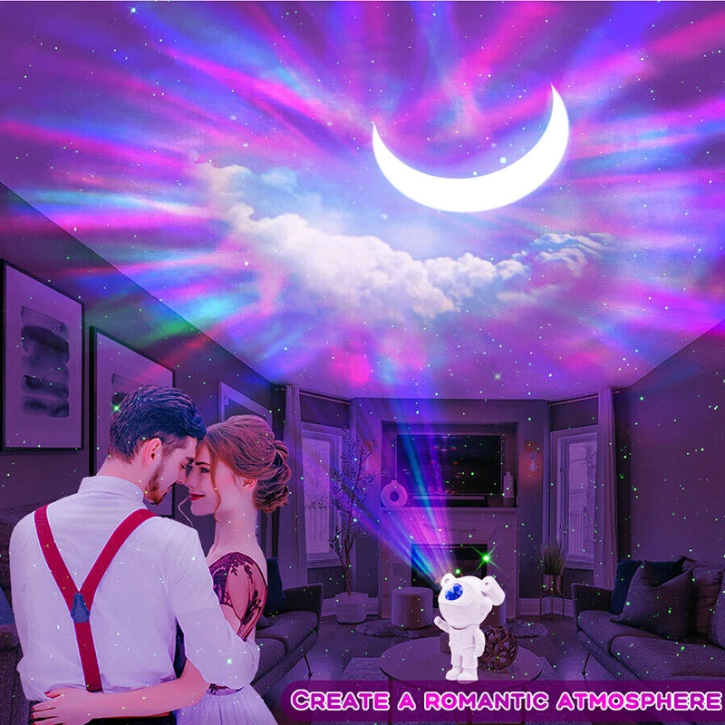 Astronaut Shaped Galaxy Star Projector with Bluetooth Speaker