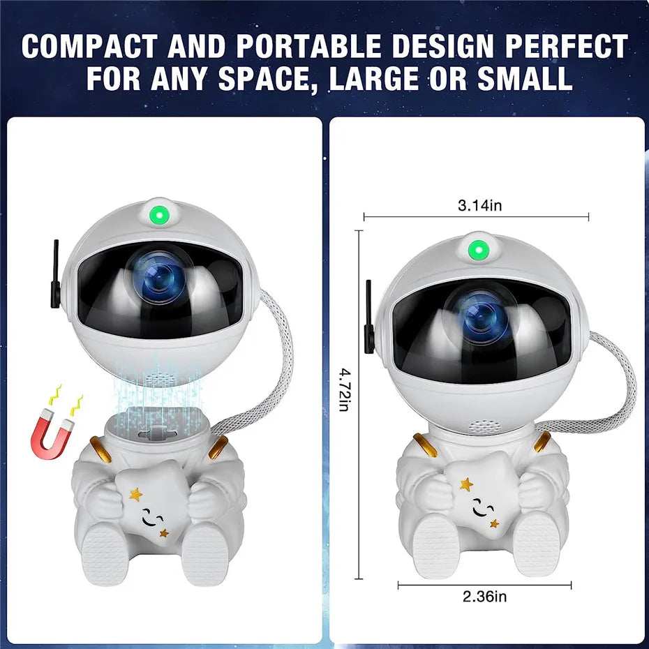 Proyector de nebulosas espacial en forma de astronauta