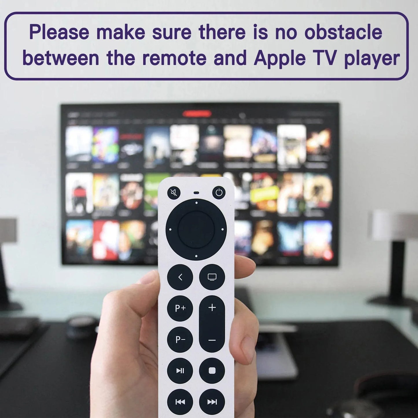 Universal Replacement Remote Control for Apple TV 4K/Gen 1-5, No Voice Function