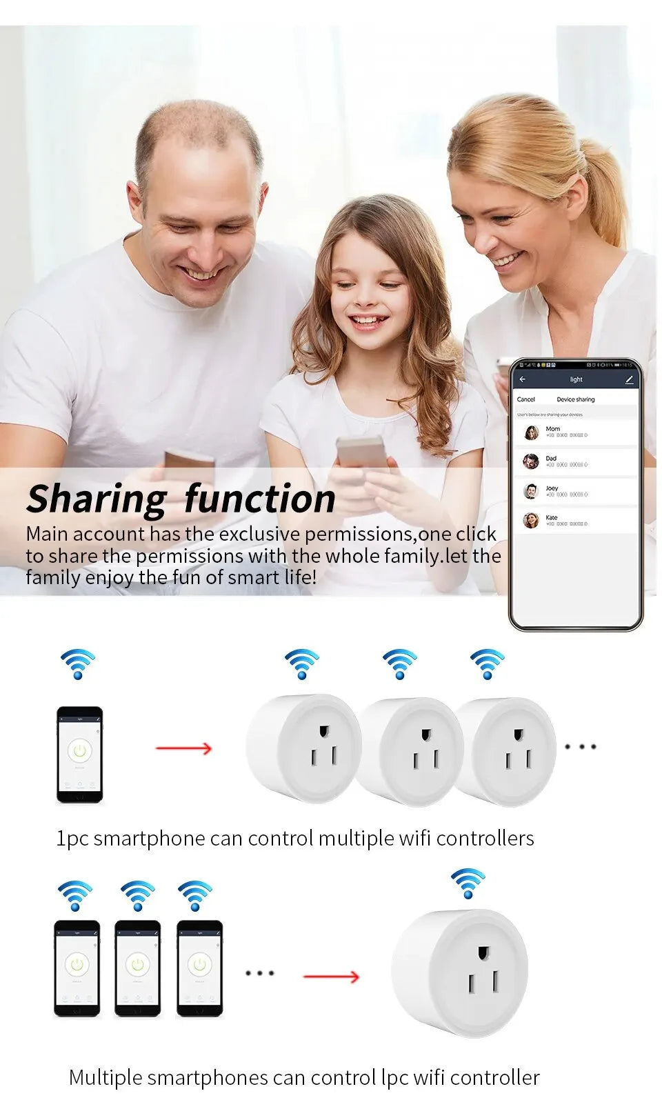 Mini Enchufe inteligente Tuya WiFi Smart Socket de 16A compatible con Alexa y Google Assistant con Smart Life