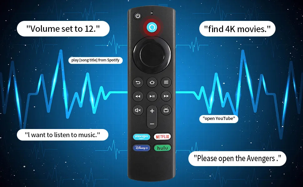 Replacement controller for Fire TV Stick: Lite, (2nd Gen and 3rd Gen), 4K, 4k Max, TV Cube (1st Gen and 2nd Gen)