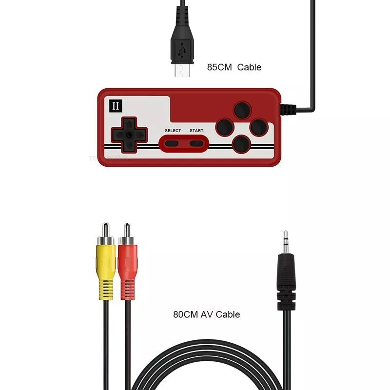 Consola Retro 8-bit con 500 juegos incorporados y control externo