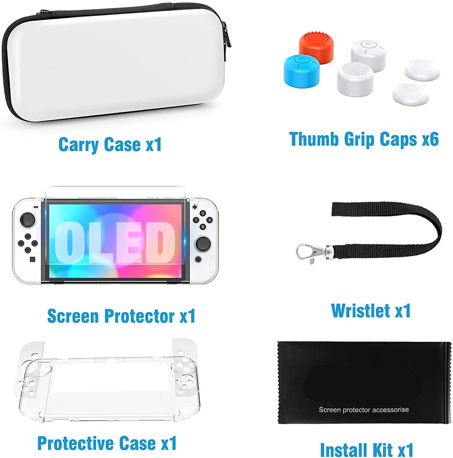 Funda para Nintendo Switch Oled Accessories 6-in-1