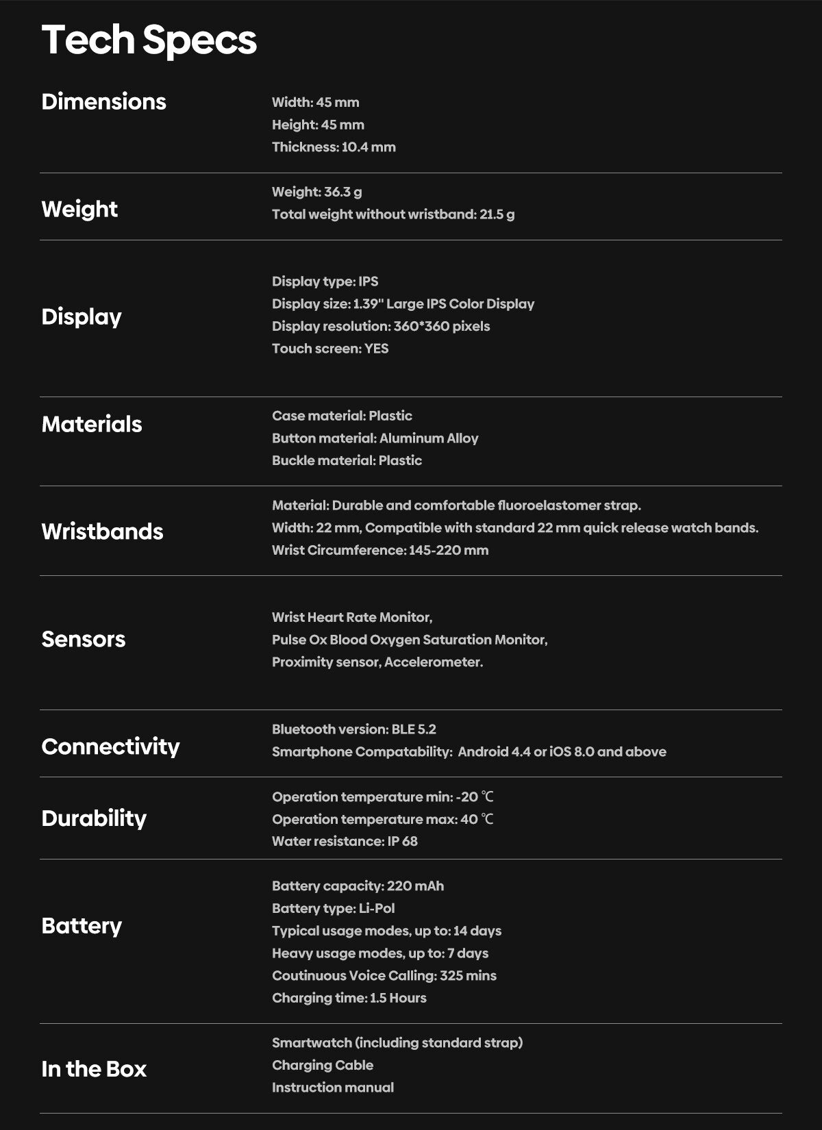 Zeblaze Btalk 2 Lite Smart Watch