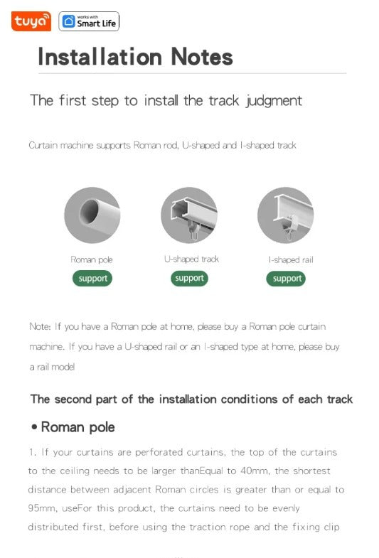 Robot de cortina inteligente Roman Pole Track