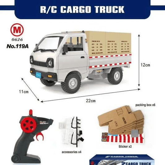 Cargo Truck RC Camioncito - Coche con Control Remoto y Luces LED