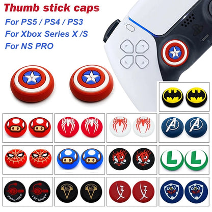 2pcs Silicone Joystick Thumb Grips Protector for PS5 PS4/PS3, XBOX Series X/S,Nintendo Switch PRO Controller