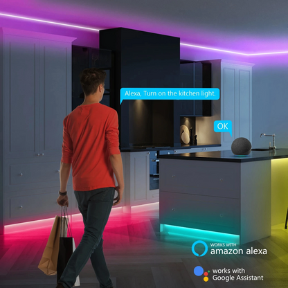 Tira LED Neón RGB WiFi | Impermeable, Tuya Smart, Alexa y Google Home para gaming