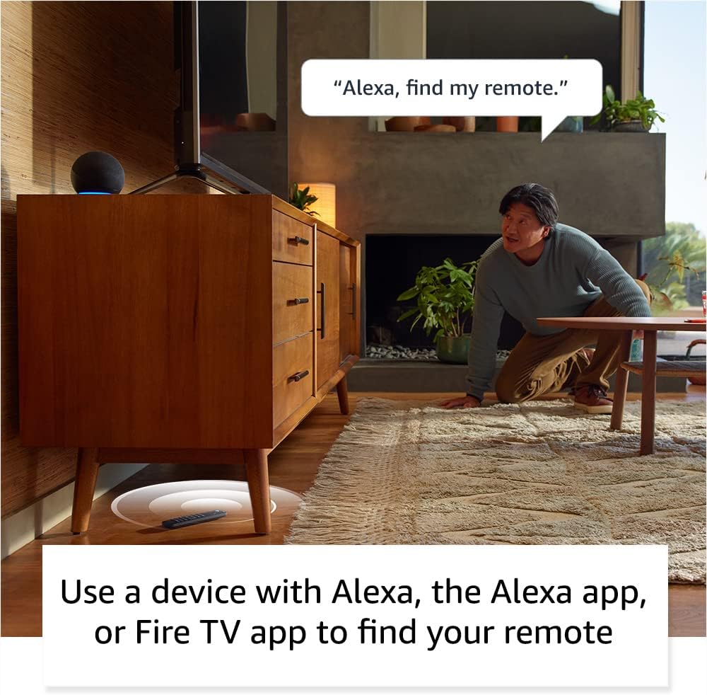 Control remoto por voz Alexa Pro | Encuentra tu control, botones retroiluminados y acceso rápido a tus apps favoritas