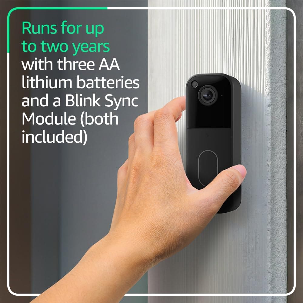 Camara de seguridad Blink Video Doorbell 2ª Gen + Sync Module |  Compatible con Alexa