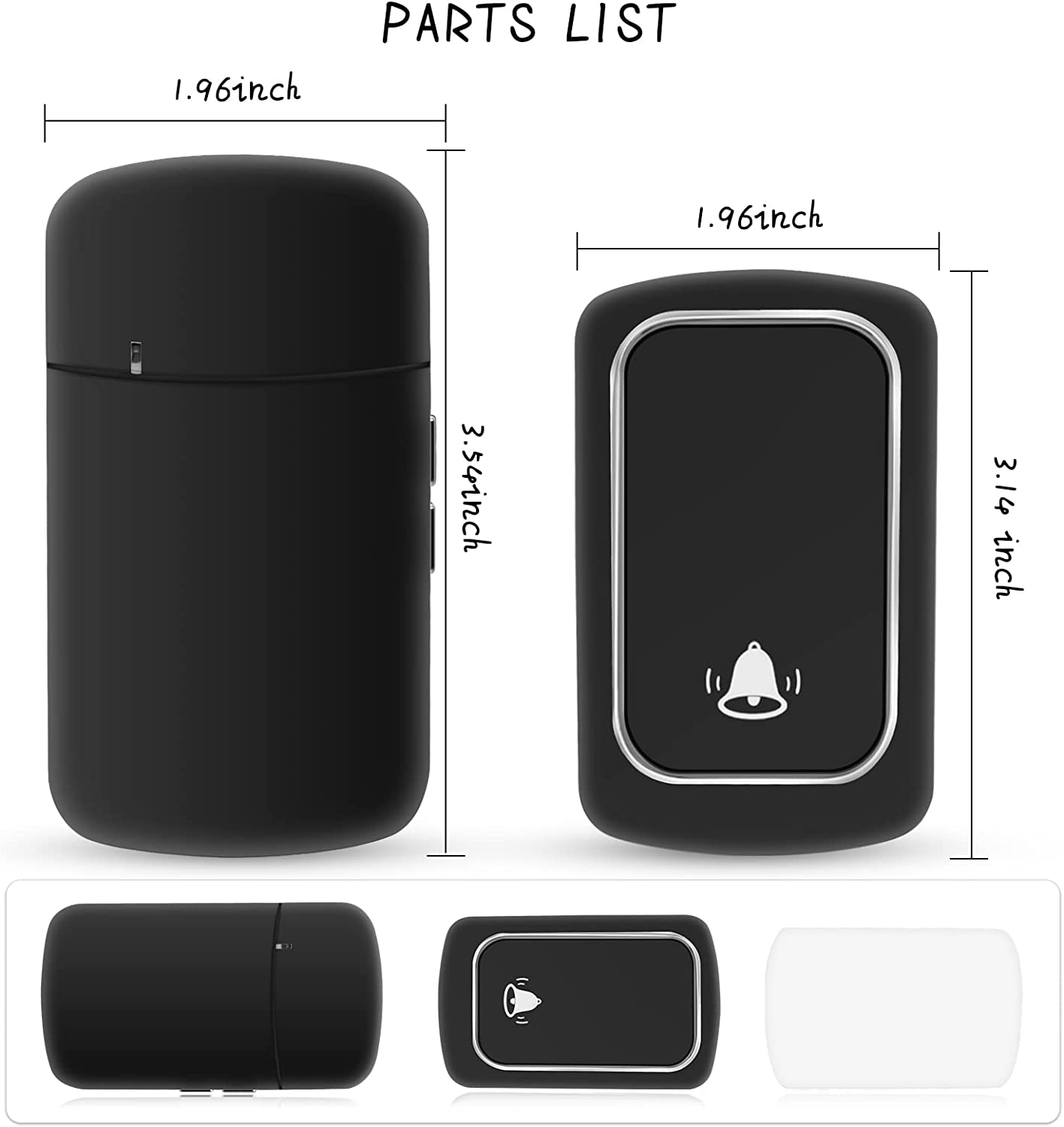 Waterproof Battery-Free Wireless Doorbell