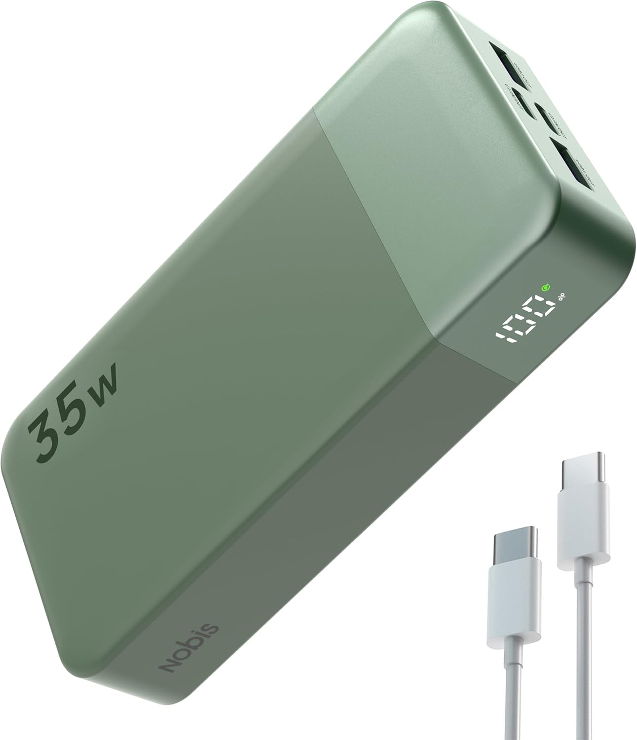 Cargador portátil NOBIS 20000mAh 35W con pantalla digital y carga rápida