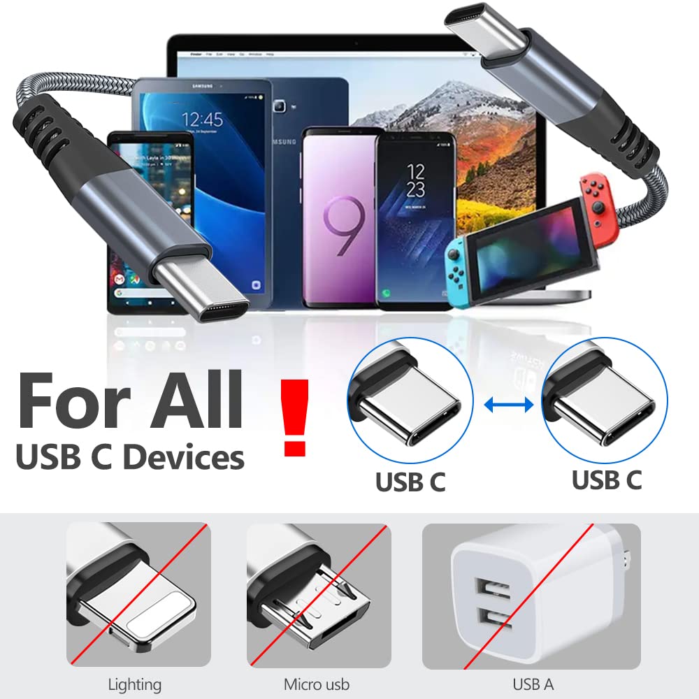 Cable USB - C to USB -C Trenzado de 1.8 metros