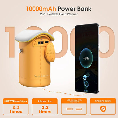 Power bank 10,000 MAH, Night light, hand warmer and aromatherapy.