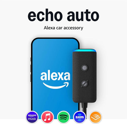 Amazon Echo Auto (2.ª Gen) | Lleva Alexa en tu auto | Música, llamadas, control del hogar y más