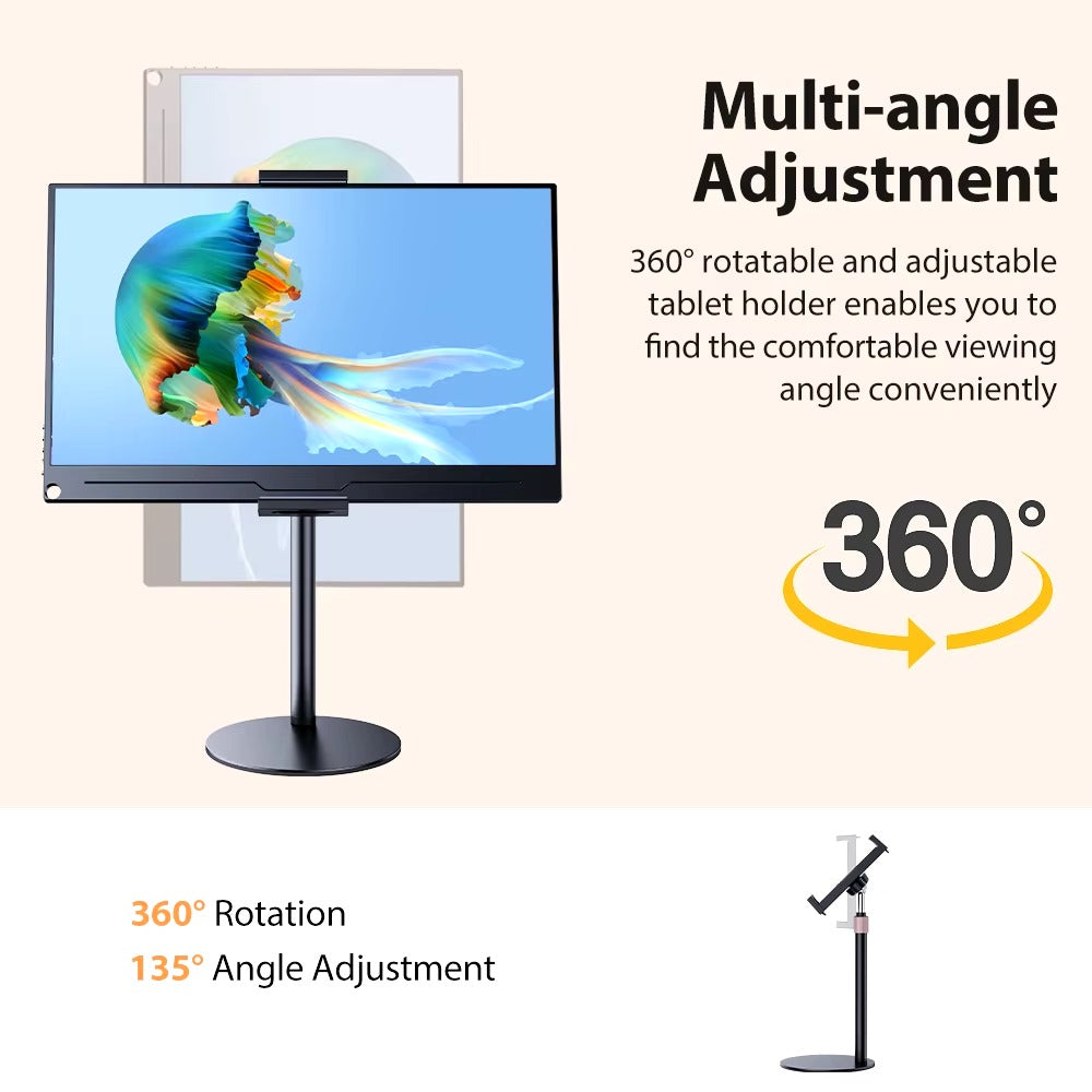 Soporte Ajustable para Monitores Portátiles, Tablets y Teléfonos