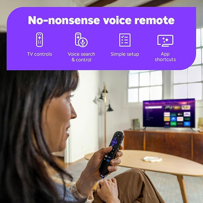 Roku Streaming Stick HD 2025: dispositivo de transmisión HD para TV con control remoto por voz de Roku y TV en vivo