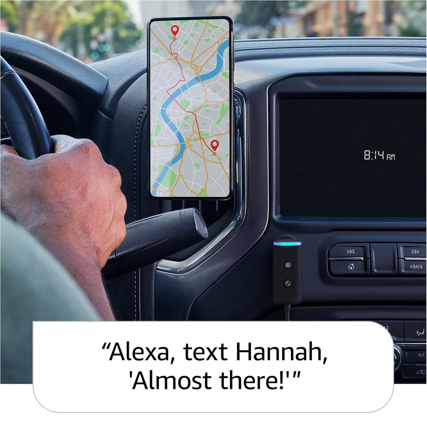 Amazon Echo Auto (2.ª Gen) | Lleva Alexa en tu auto | Música, llamadas, control del hogar y más