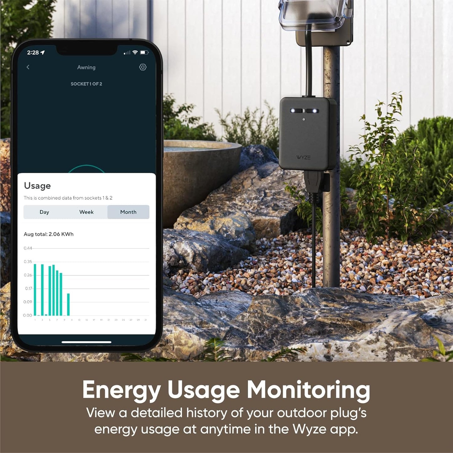 Wyze Plug Outdoor: Enchufe Inteligente para Exteriores con Control de Energía y Resistencia IP64