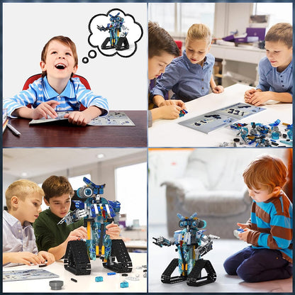 Robot para niño con control inteligente para construir en bloques tipo lego