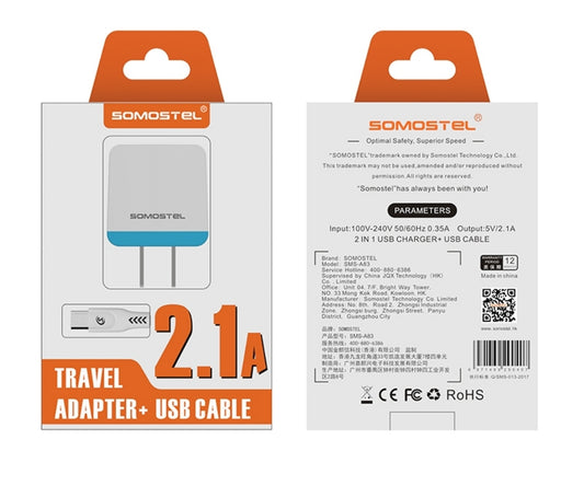 Complete charger (USB Cable + Travel adapter)
