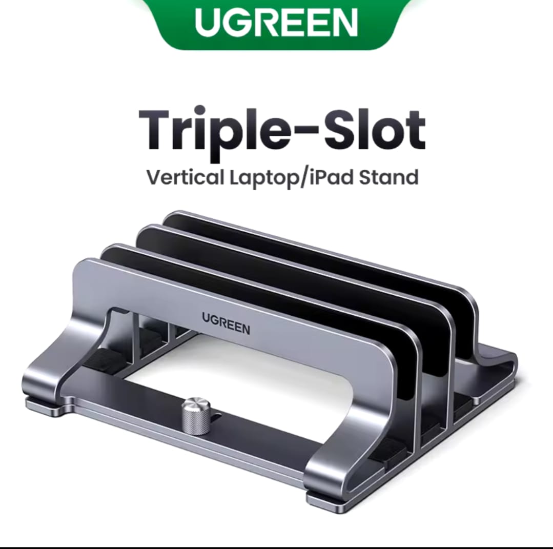 Soporte UGREEN Vertical de Aluminio para Portátiles, Ajustable y Multiuso