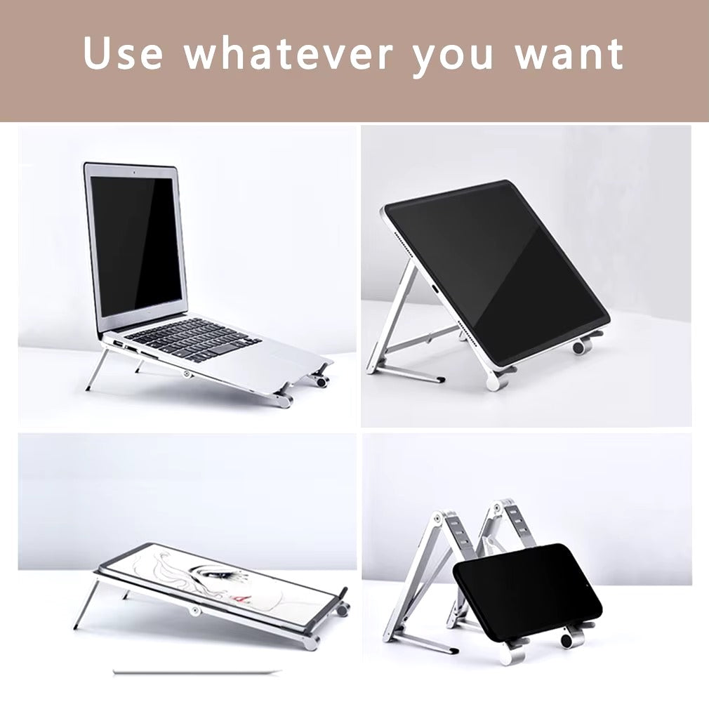 Soporte de Aluminio Ultra Portátil y Versátil para Laptop | Ideal para Oficina y Viajes